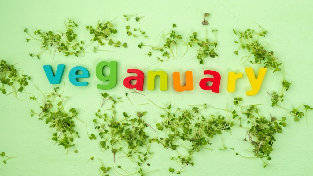 Letters spelling veganuary